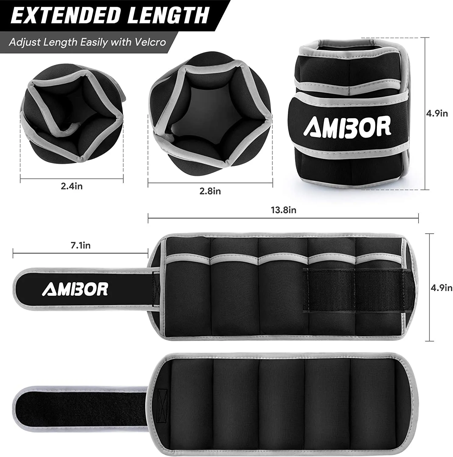 Adjustable Leg Weights - 2 Pack