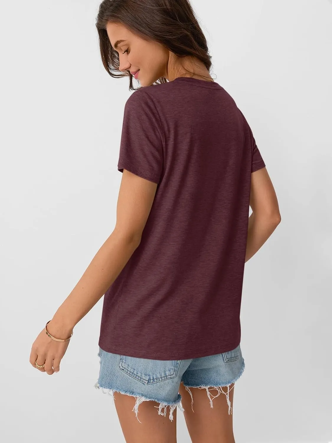 AUTOMET Womens Summer Tops Workout Shirts Beach Vacation Outfits Business Tshirts Dressy Fashion Spring Clothes 2025