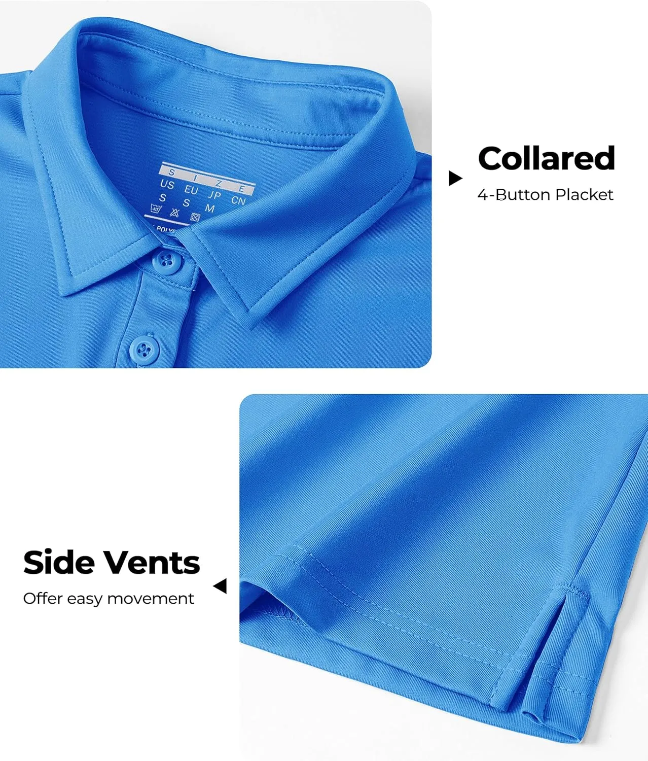 Boladeci Women's Golf Polo Shirts Short Sleeve UPF 50  Sun Protection Quick Dry Lightweight 4-Button Tennis Tops