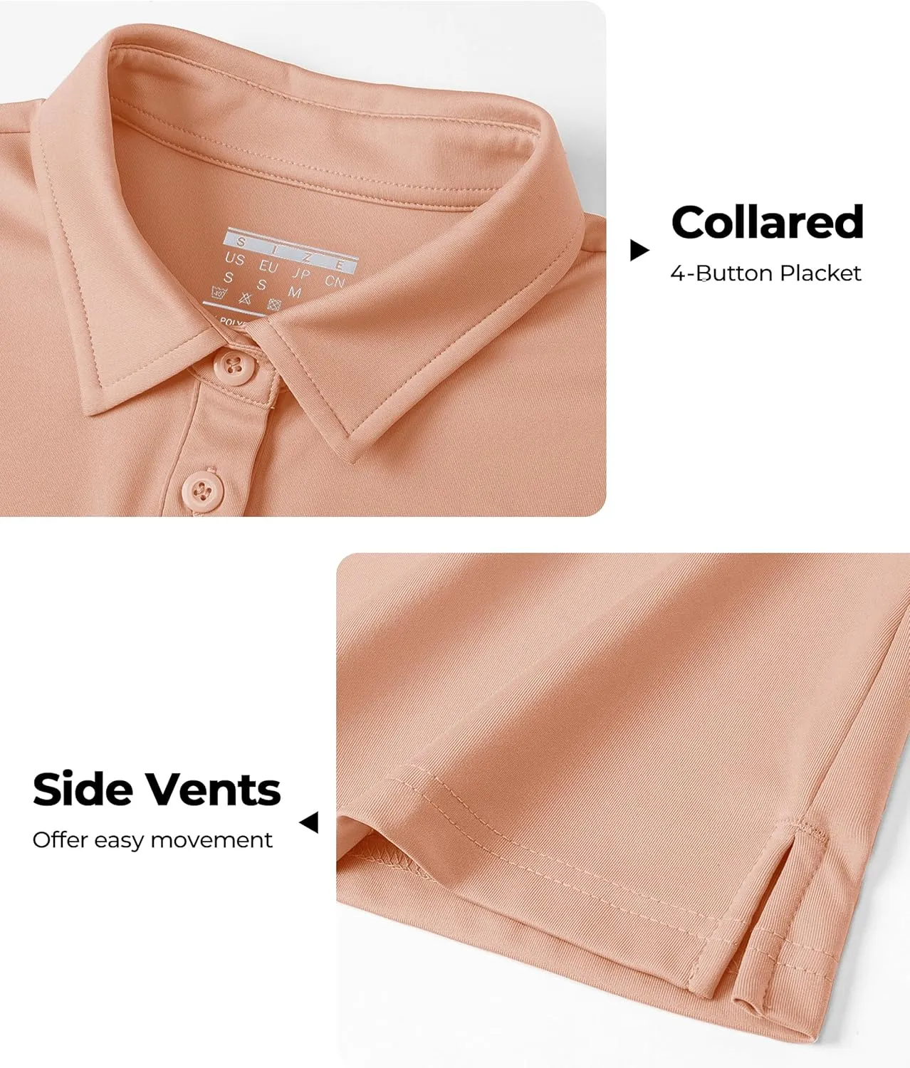 Boladeci Women's Golf Polo Shirts Short Sleeve UPF 50  Sun Protection Quick Dry Lightweight 4-Button Tennis Tops