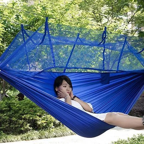 Camping Hammock With Mesh Top