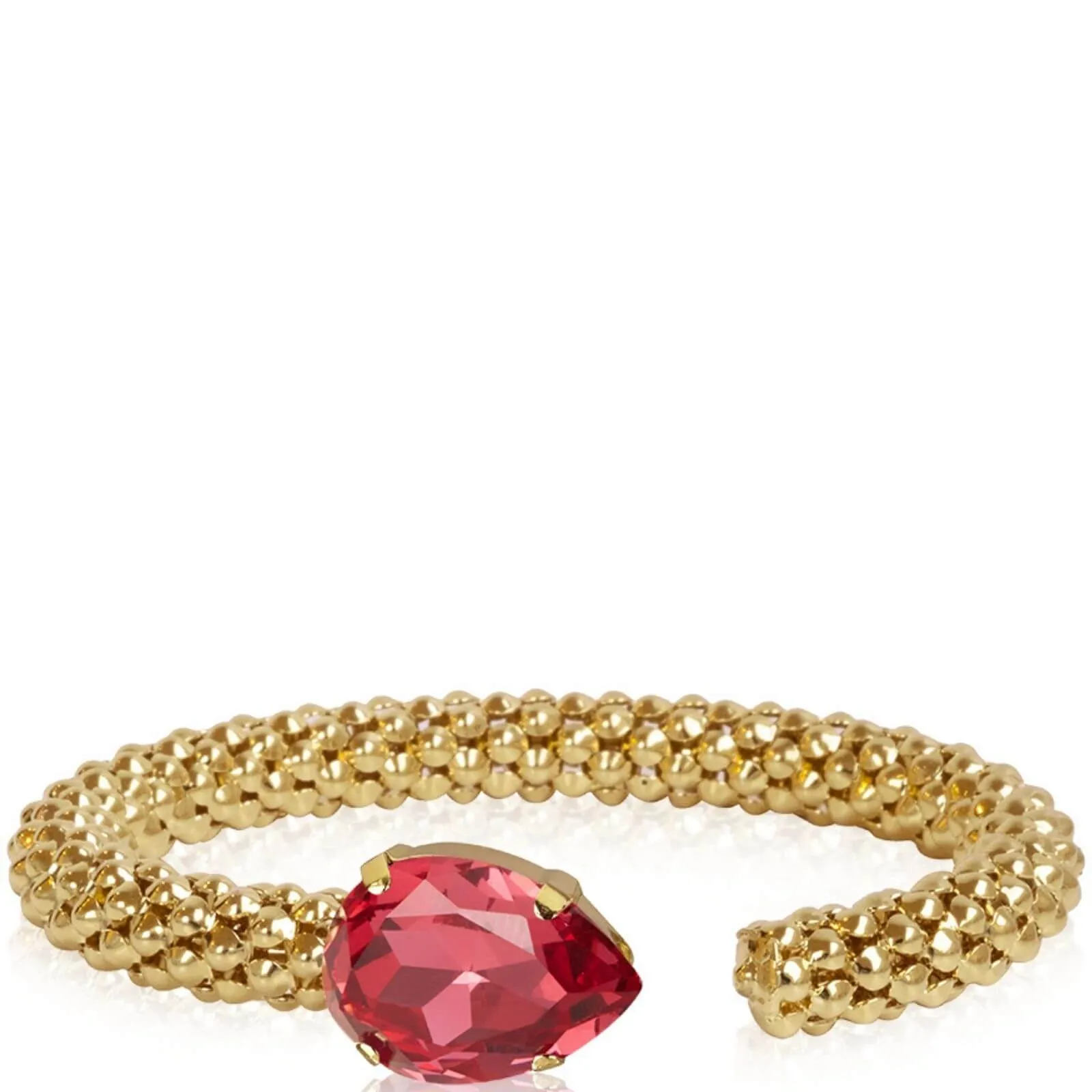 Caroline Svedbom Gold Classic Rope Bangle - Mulberry Red