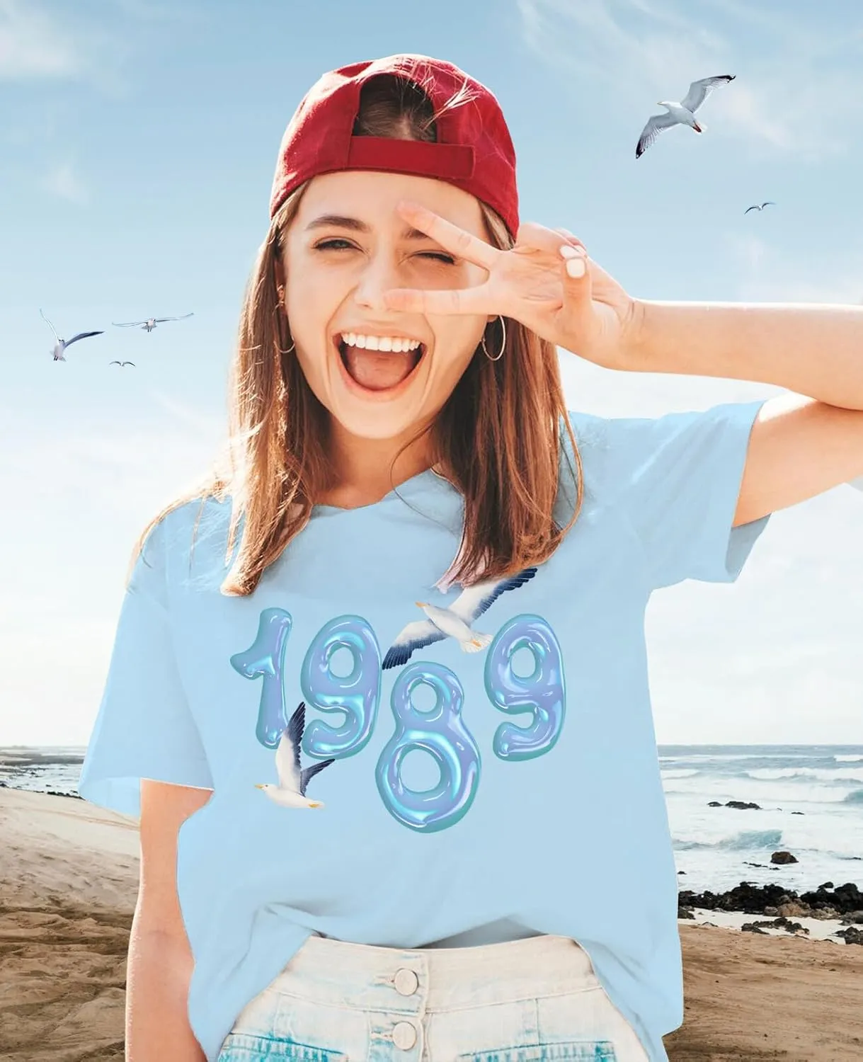 Concert T-Shirt with 1989 Design | Love of Poetry | Fun Retro Vintage Graphic, Singer Concert Music Shirt Gift for Fans