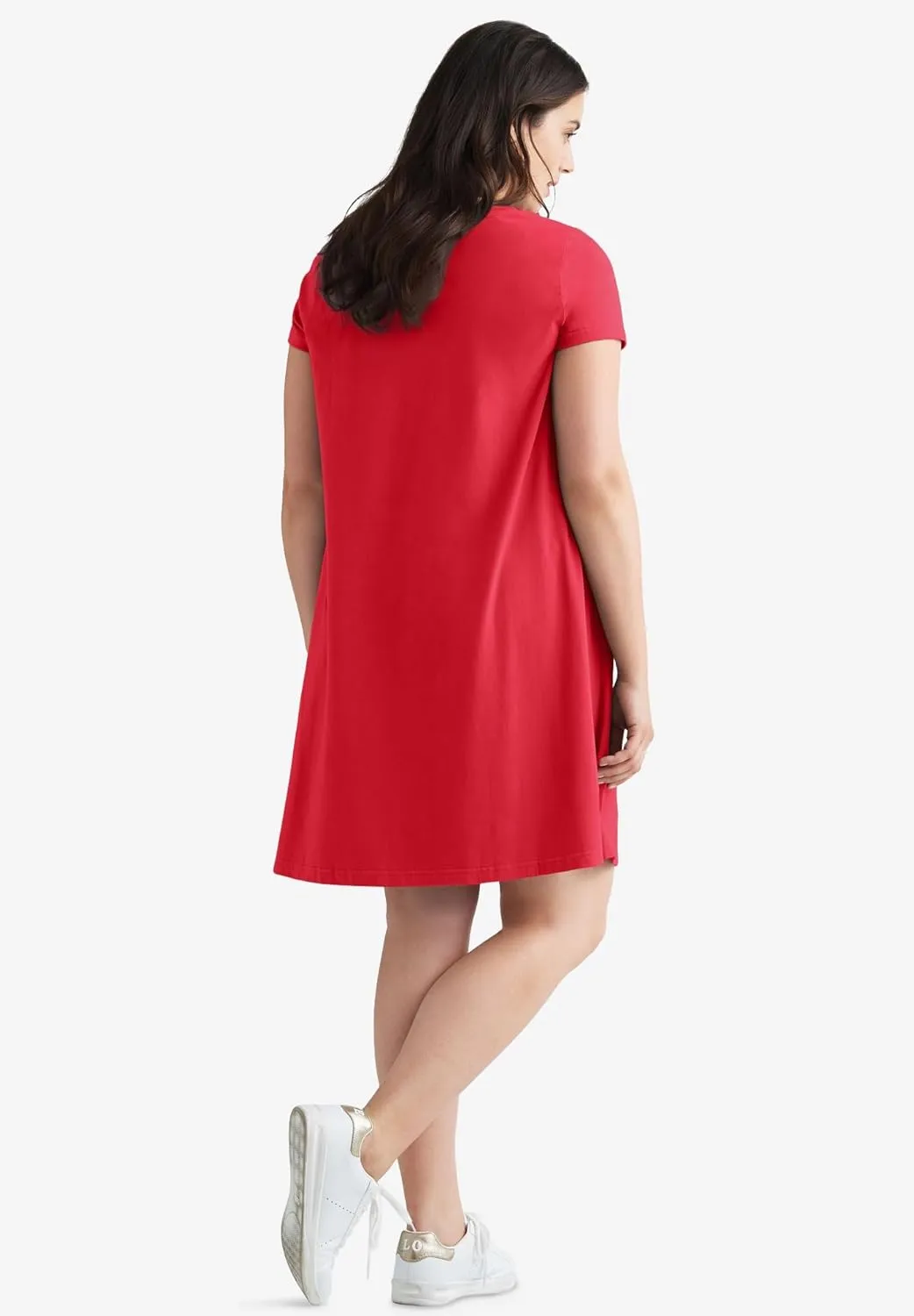 ellos Plus Size A-Line Knit Tee Dress