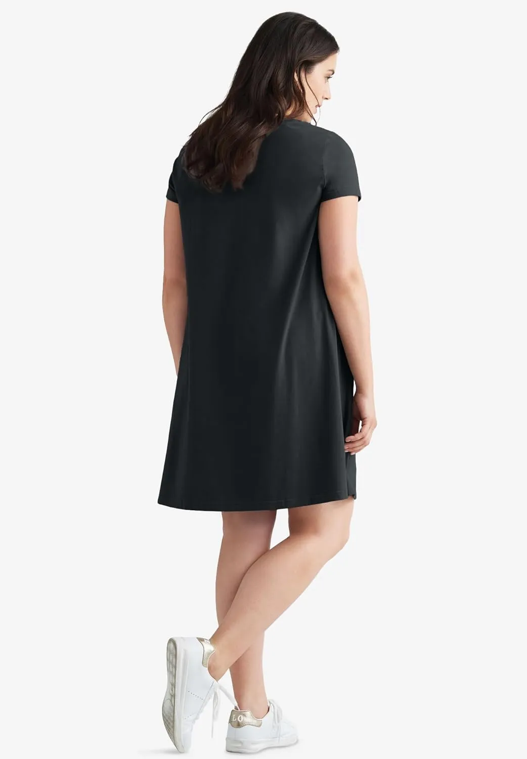 ellos Plus Size A-Line Knit Tee Dress