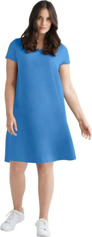 ellos Plus Size A-Line Knit Tee Dress