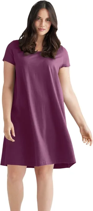 ellos Plus Size A-Line Knit Tee Dress