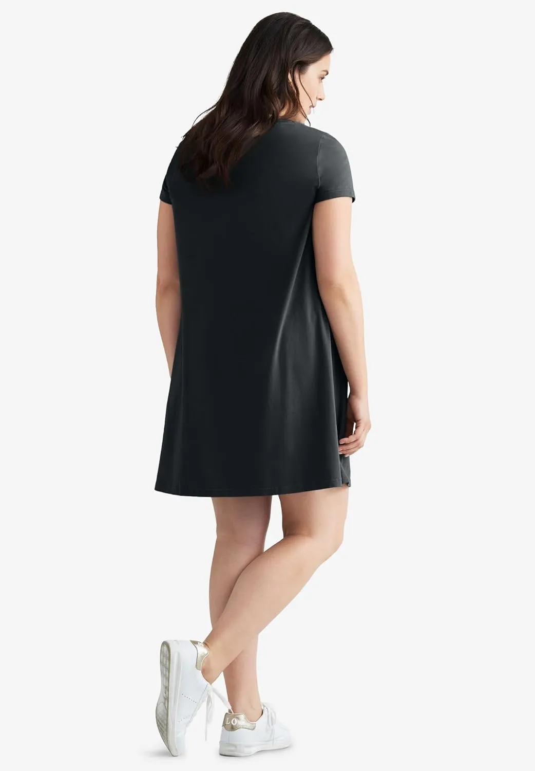 ellos Plus Size A-Line Knit Tee Dress