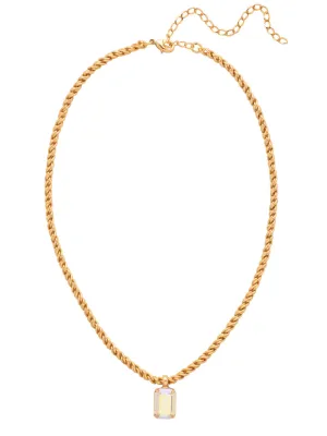 Emerald Rope Chain Pendant Necklace - NCT110BGICL