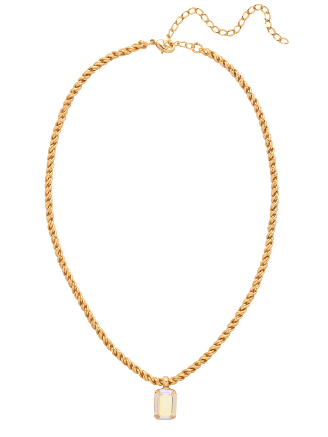 Emerald Rope Chain Pendant Necklace - NCT110BGICL