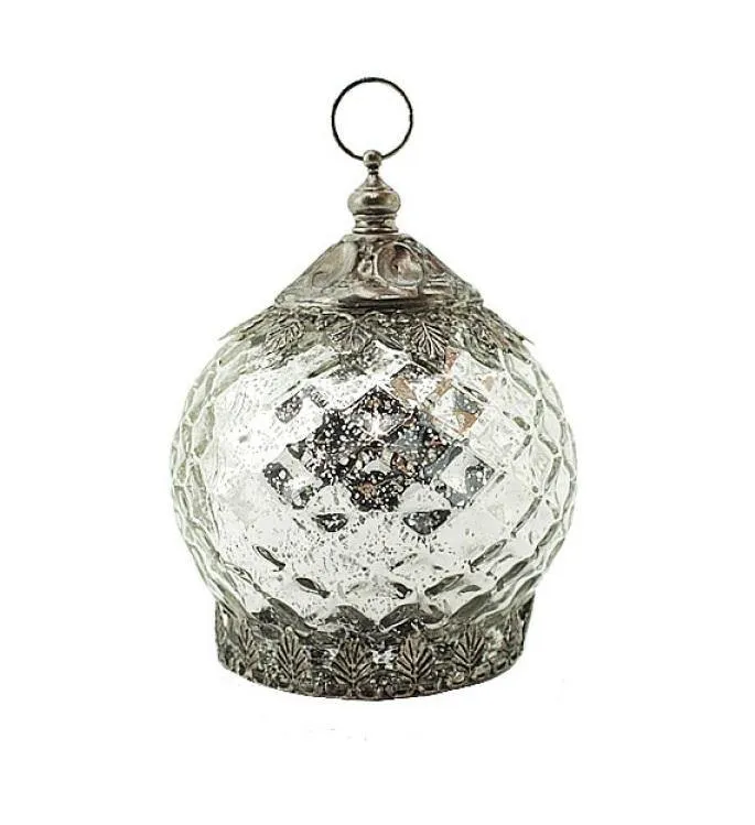Glass Clear Antique Hanging LED Lantern