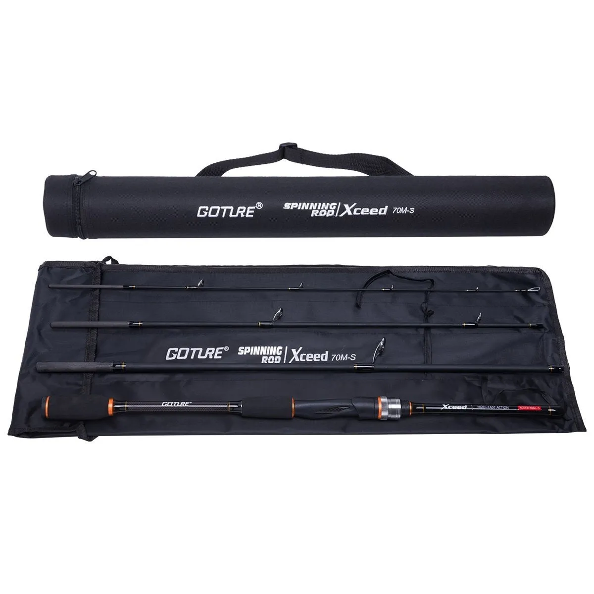 Goture Xceed Fishing Rod, Travel Fishing Rods 4Pcs and 4 PCS Spinning/Casting Rod