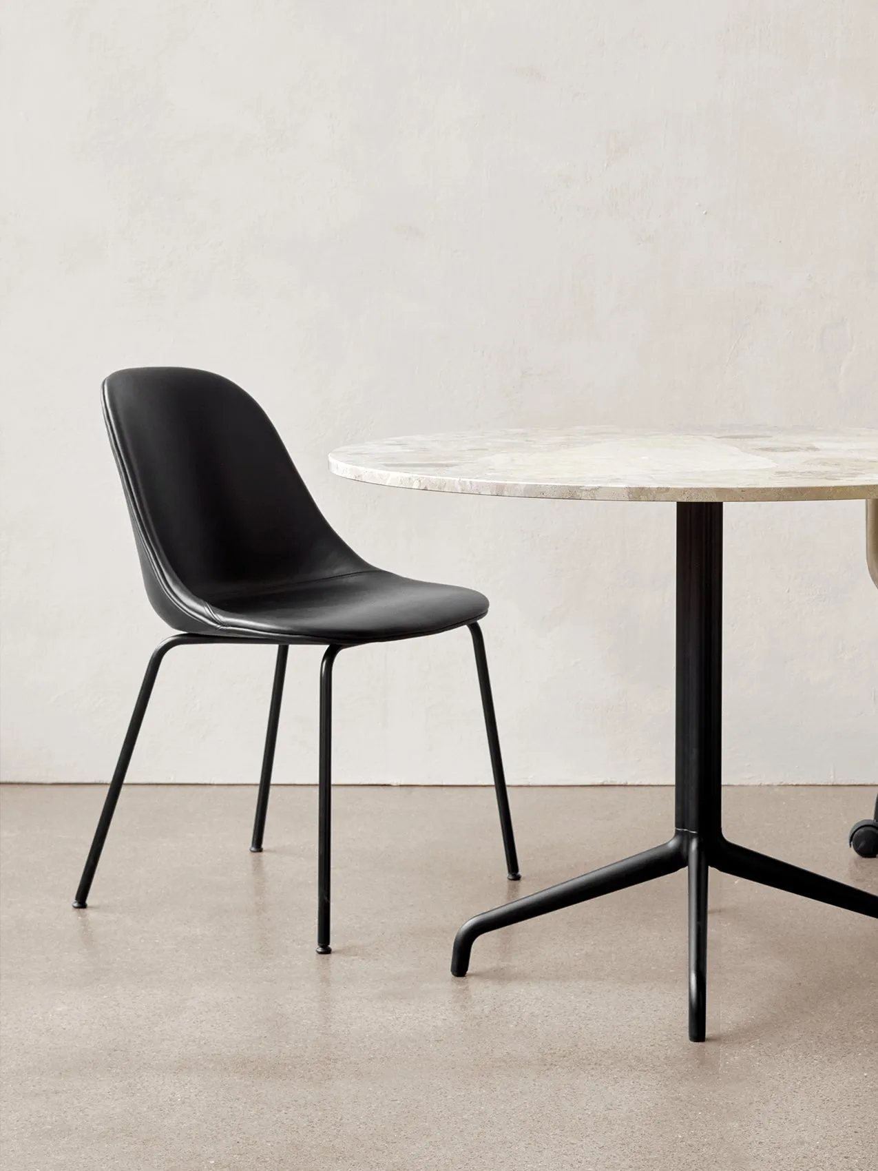 Harbour Side Dining Chair, Steel Base, upholstered
