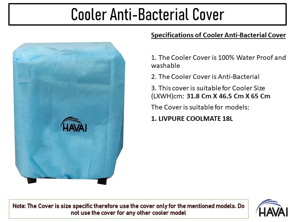HAVAI Anti Bacterial Cover for LIVPURE  COOLMATE 18L Desert Cooler Water Resistant.Cover Size(LXBXH) cm: 31.8 x46.5 x 65