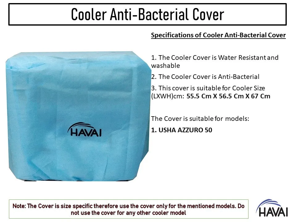 HAVAI Anti Bacterial Cover for Usha Azzuro 50  Litre Window Cooler Water Resistant.Cover Size(LXBXH) cm: 55.5 x 56.5 x 67