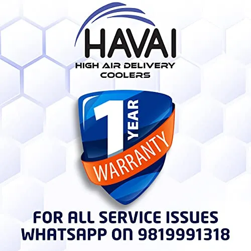 HAVAI Jumbo 130 Inch Desert Cooler - 400 Sq Ft Area Coverage - 130 L, 18 Inch Blade, Grey