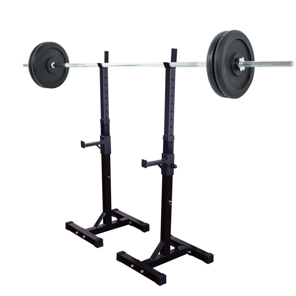 HOMCOM Adjustable Weights Barbell Squat Stand-Black