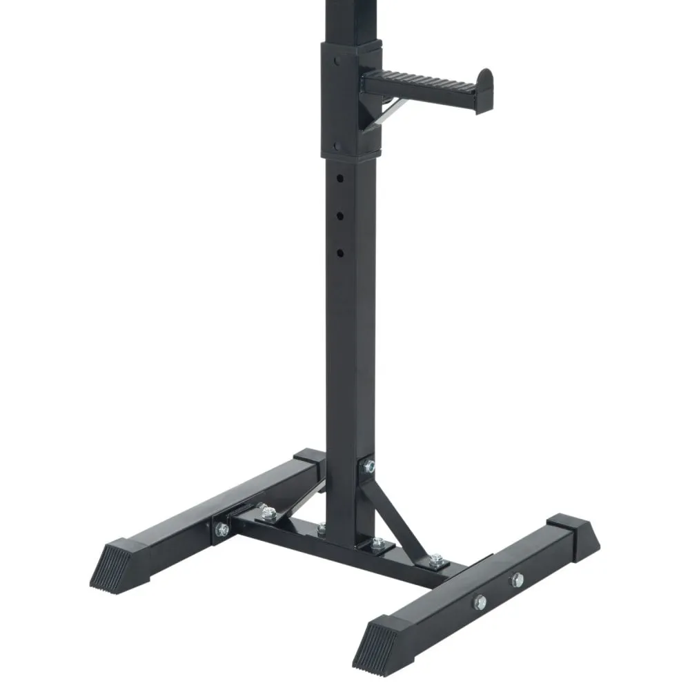 HOMCOM Adjustable Weights Barbell Squat Stand-Black