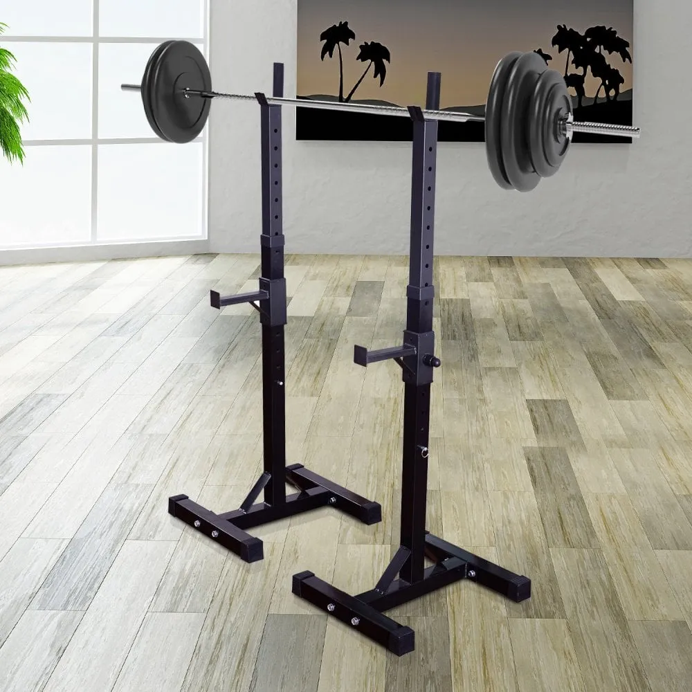 HOMCOM Adjustable Weights Barbell Squat Stand-Black