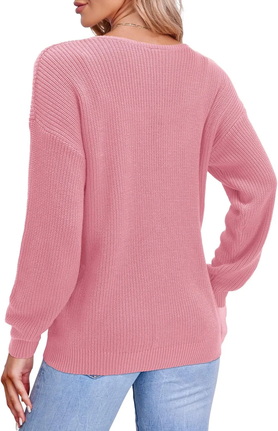 II ININ Women's Fall Sweater 2024 Long Sleeve Tops Fashion Outfits Trendy Casual V Neck Oversized Pullover Sweaters