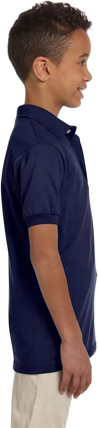 Jerzees Boys' SpotShield Short Sleeve Uniform Polo (2-Pack)
