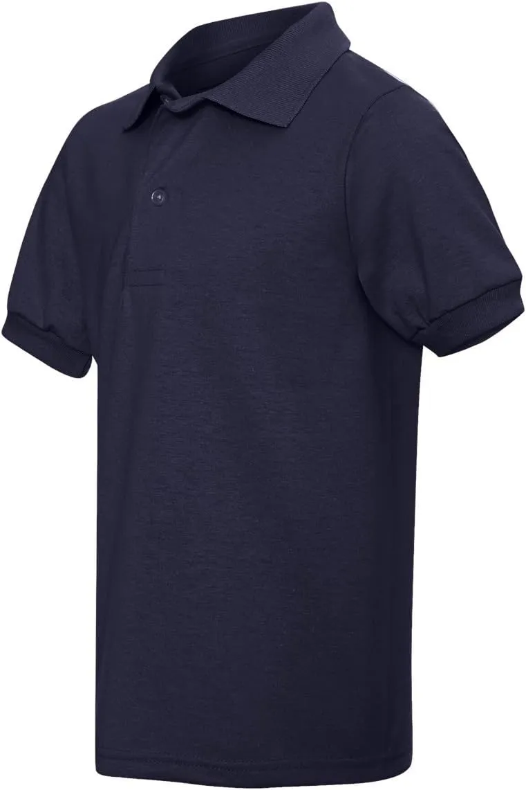 Jerzees Boys' SpotShield Short Sleeve Uniform Polo (2-Pack)