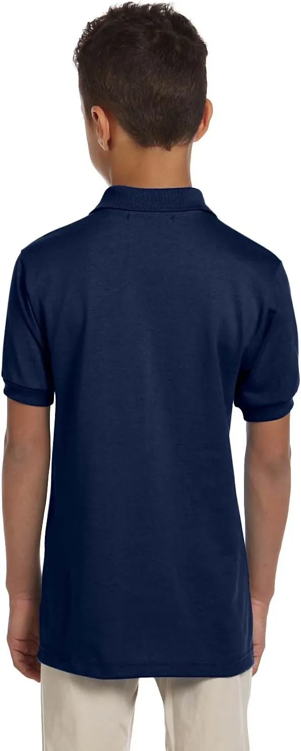 Jerzees Boys' SpotShield Short Sleeve Uniform Polo (2-Pack)