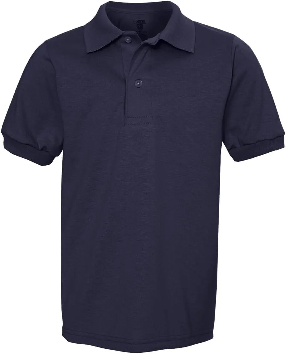 Jerzees Boys' SpotShield Short Sleeve Uniform Polo (2-Pack)