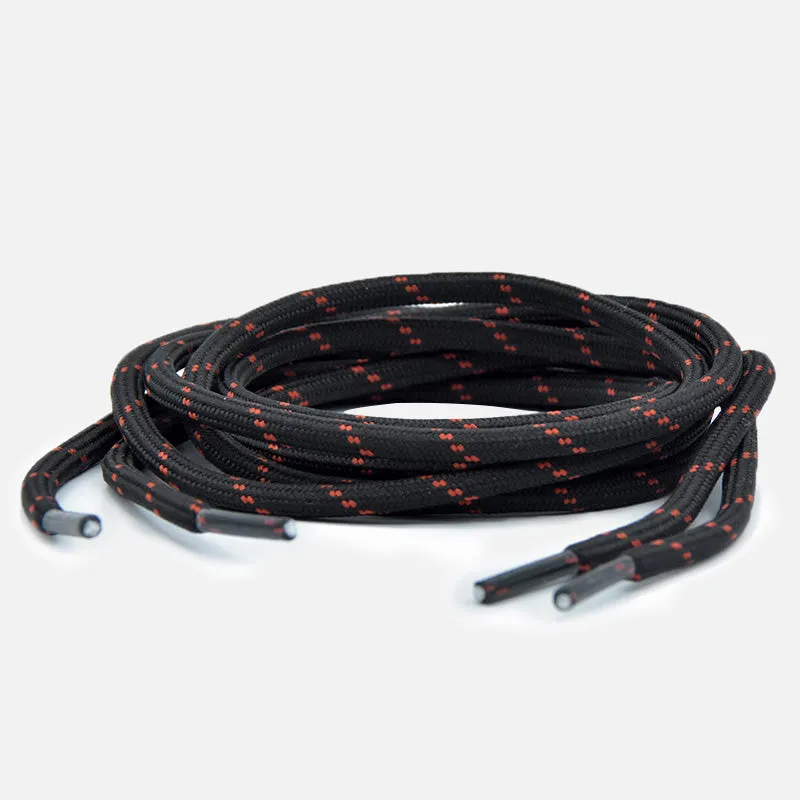 Knixmax Strong Round Shoe Laces Black Brown for Walking Boots Hiking Shoes Trainers Sneakers