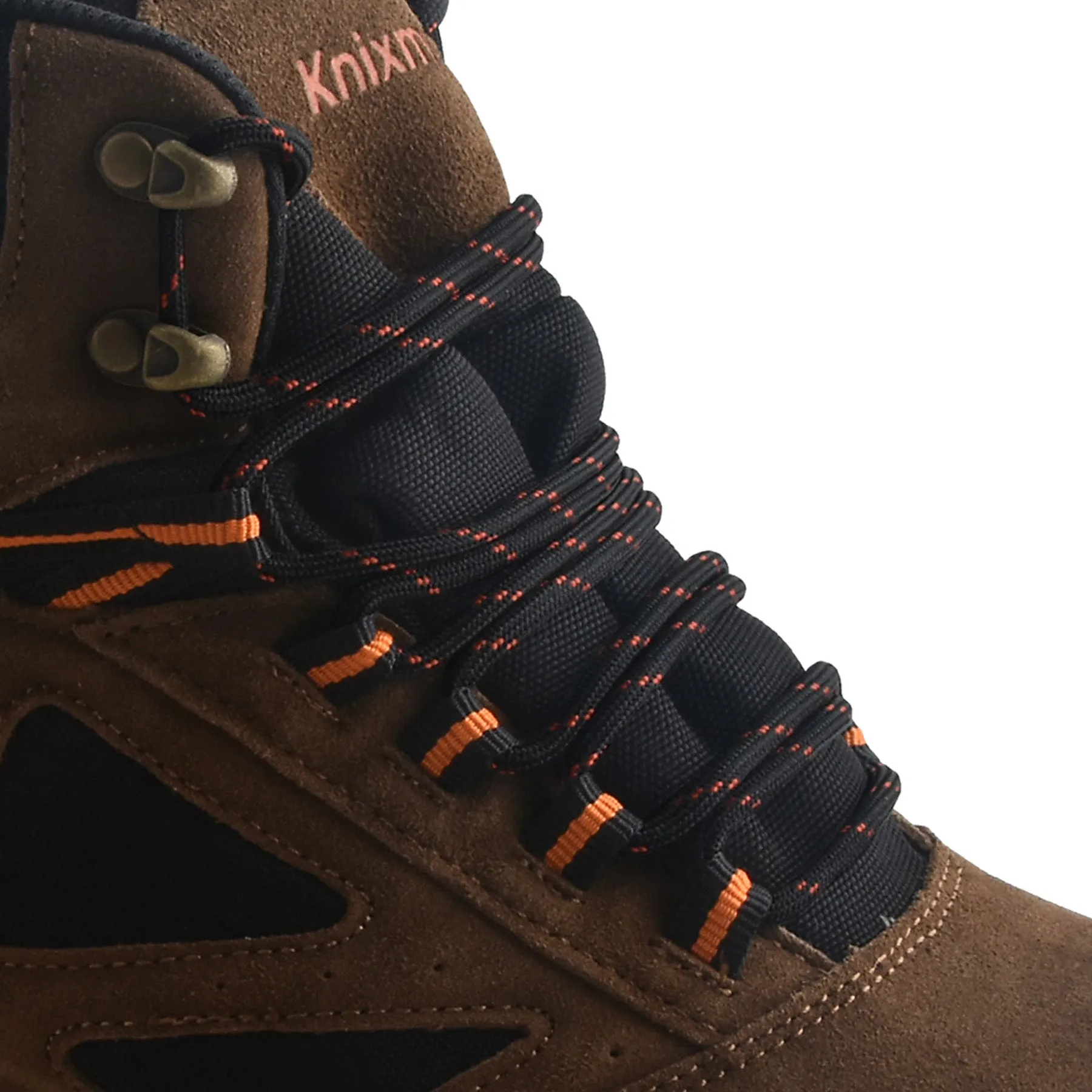 Knixmax Strong Round Shoe Laces Black Brown for Walking Boots Hiking Shoes Trainers Sneakers