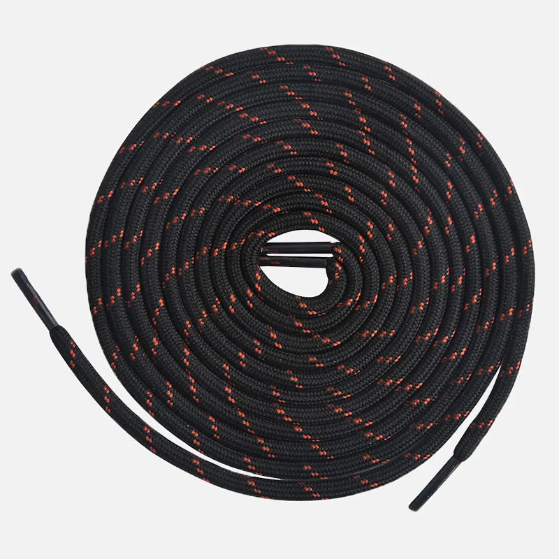 Knixmax Strong Round Shoe Laces Black Brown for Walking Boots Hiking Shoes Trainers Sneakers