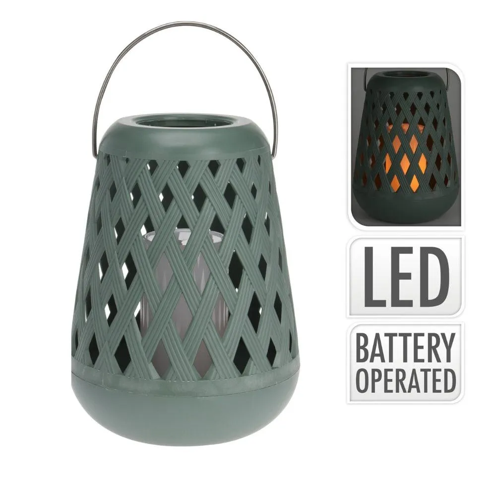 LED Green Lantern With Candle