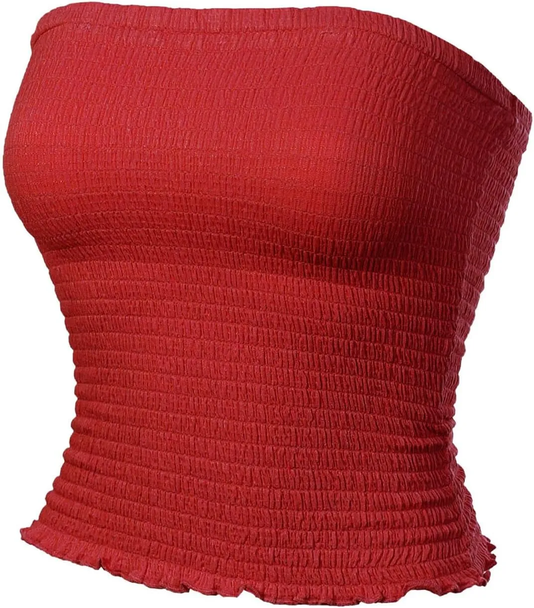 MixMatchy Women's Strapless Tube Tops Stretchy Sleeveless Sexy Summer Bandeau Crop Tank