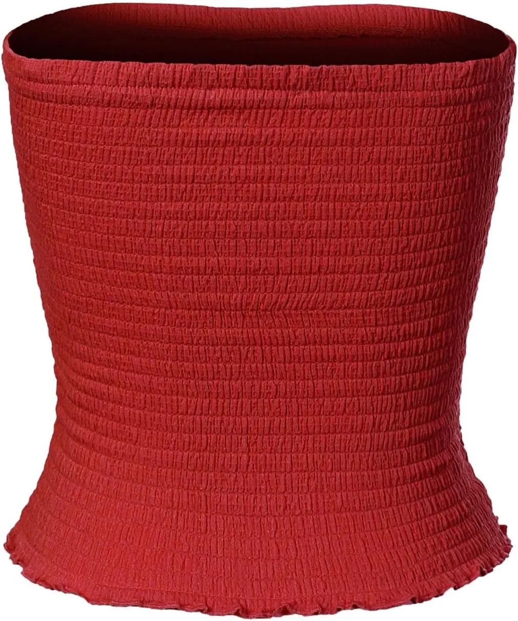 MixMatchy Women's Strapless Tube Tops Stretchy Sleeveless Sexy Summer Bandeau Crop Tank