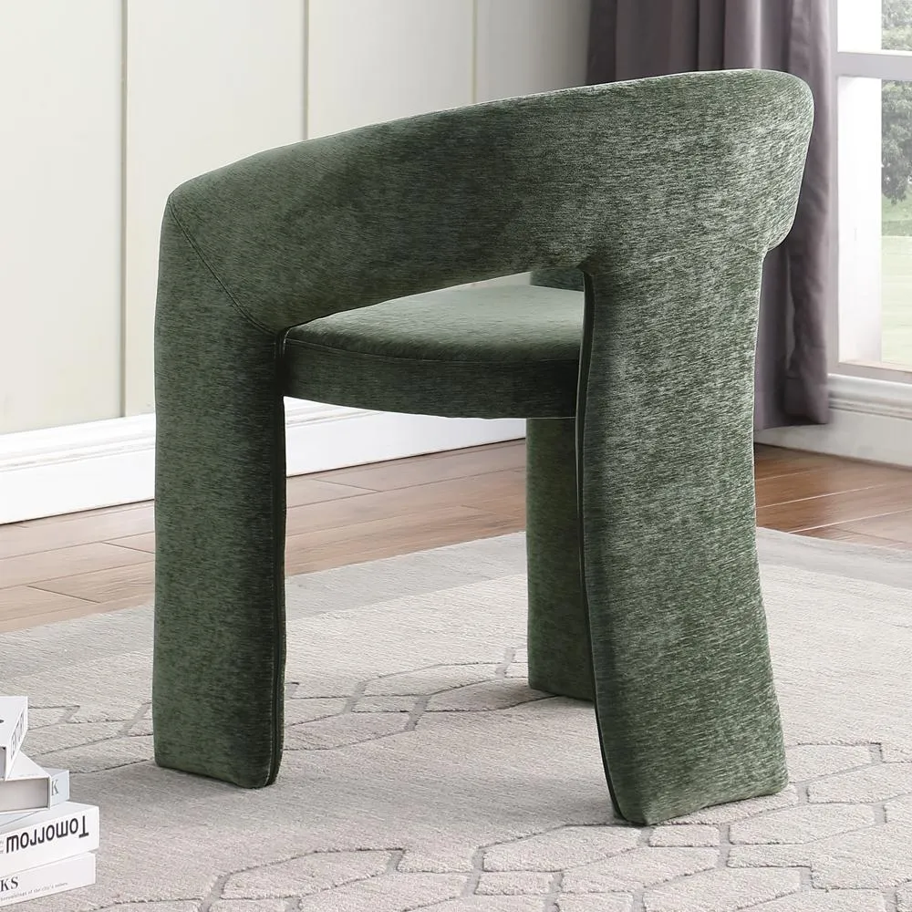 Modern Green Velvet Accent Chair