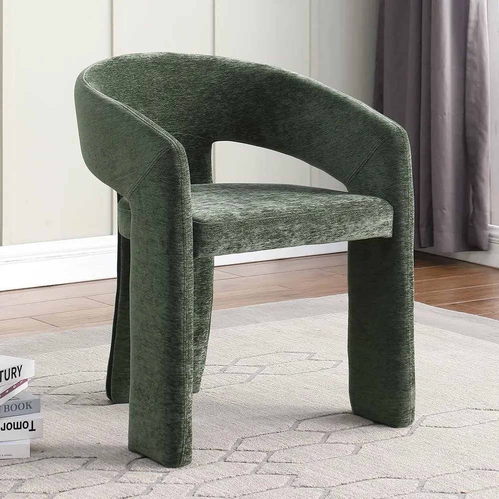 Modern Green Velvet Accent Chair