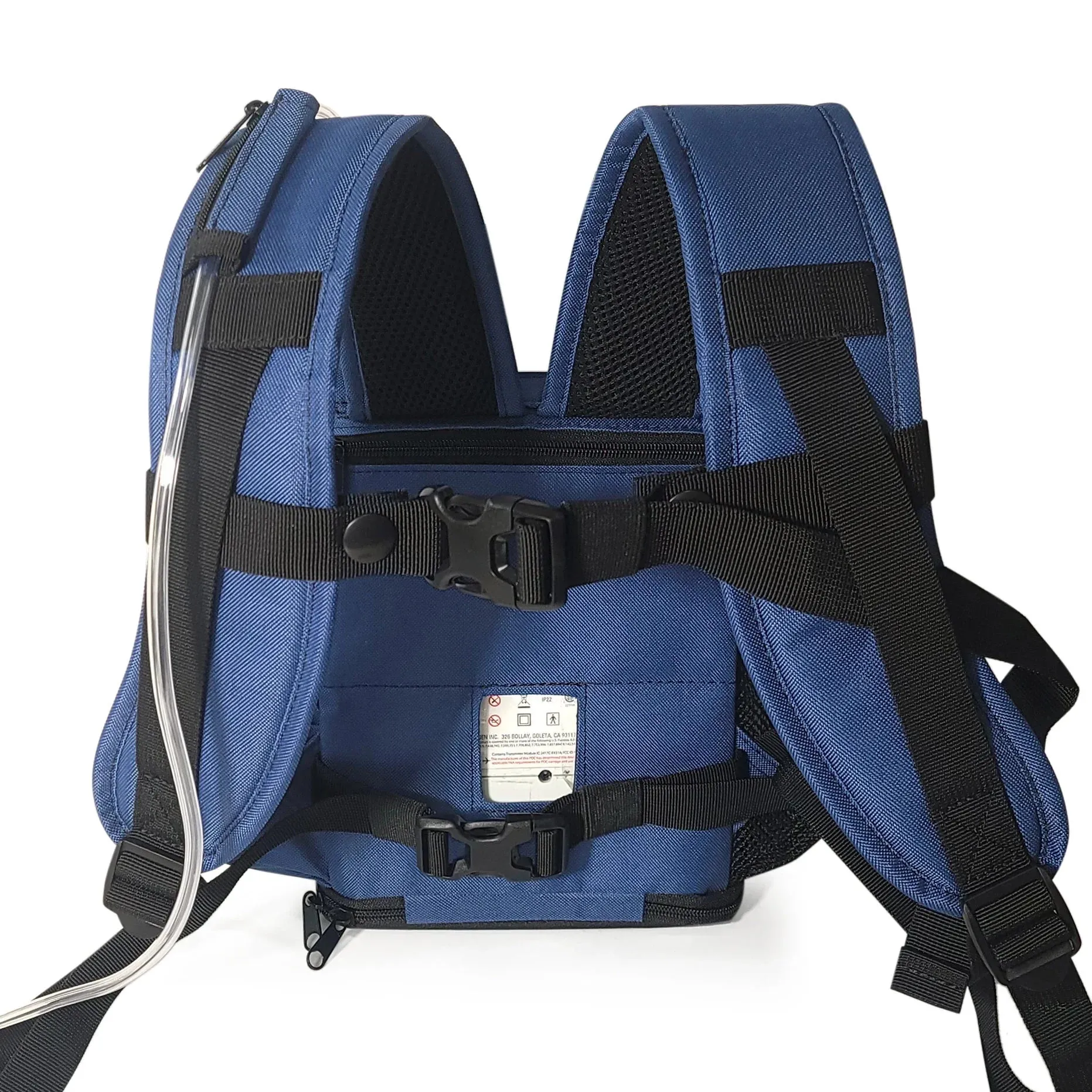OxyGo Next Lightweight Backpack w/Pockets & Cannula Holder - Navy