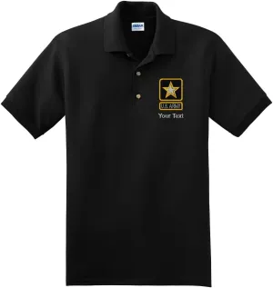 Personalized Custom Embroidered U.S. Army Star Design on Polo Shirt
