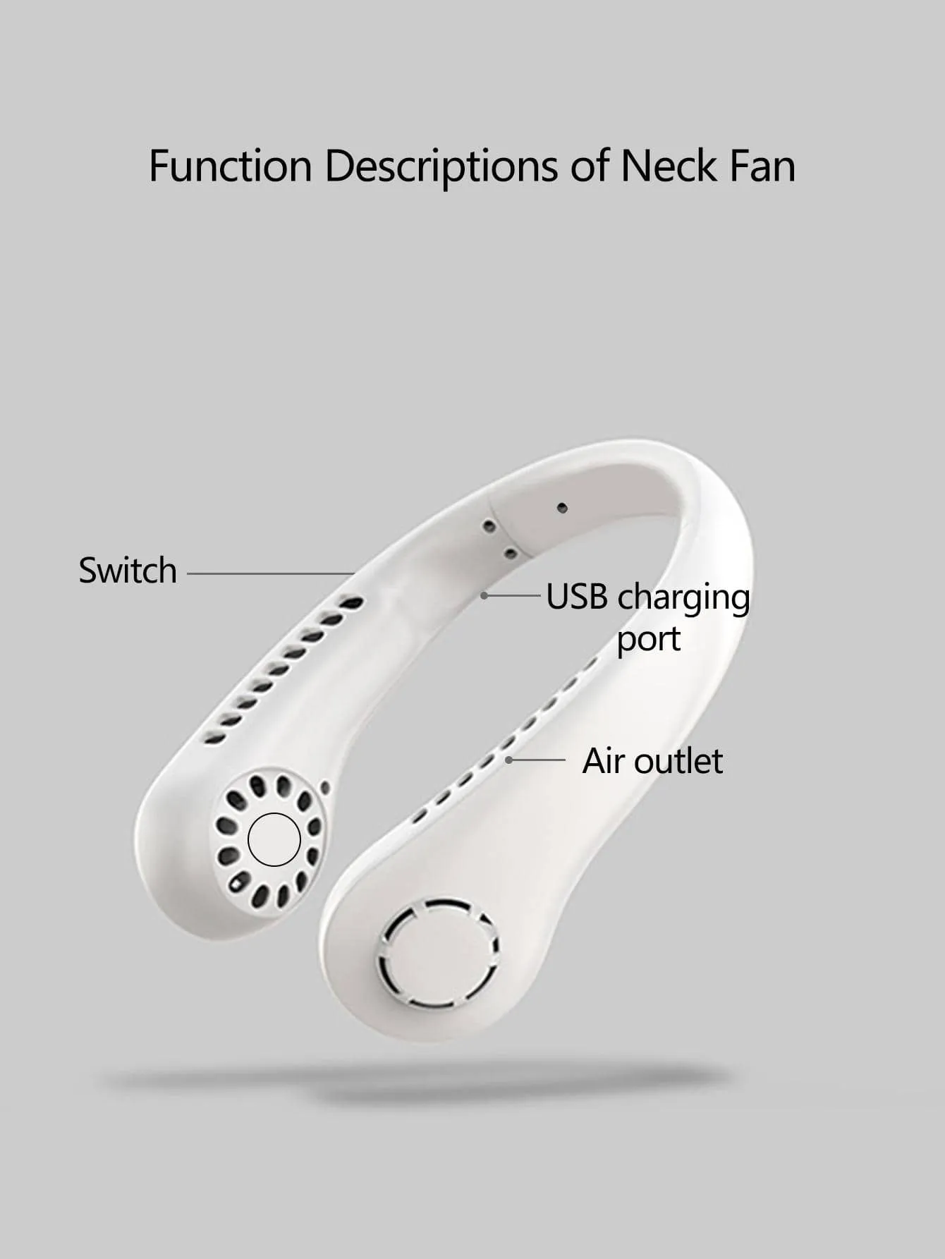 Portable Hanging Neck Fan
