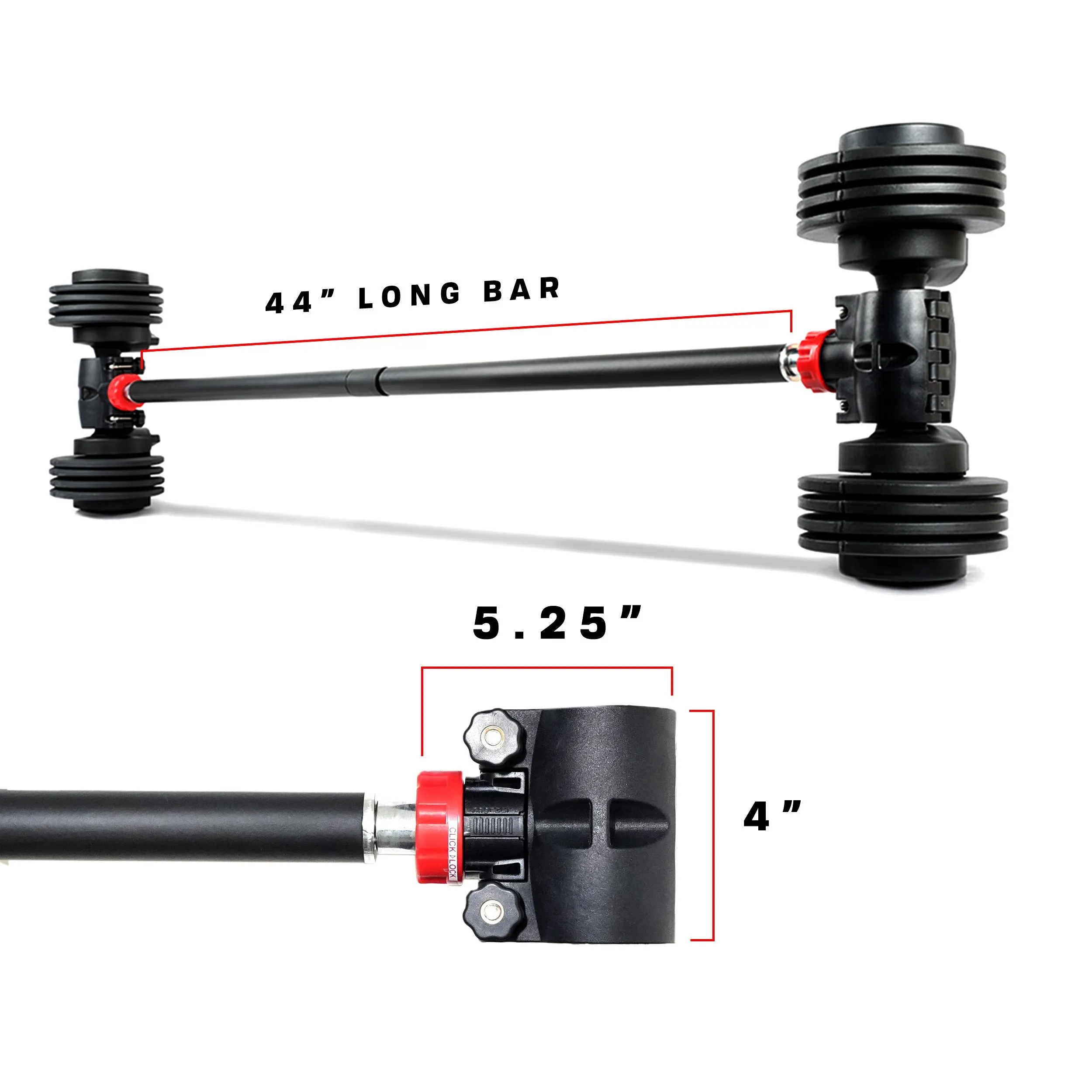 PRCTZ Bundle Modular Barbell   10-30lb Quick Select Adjustable Dumbbell Pair with Dumbbell Stand Combo