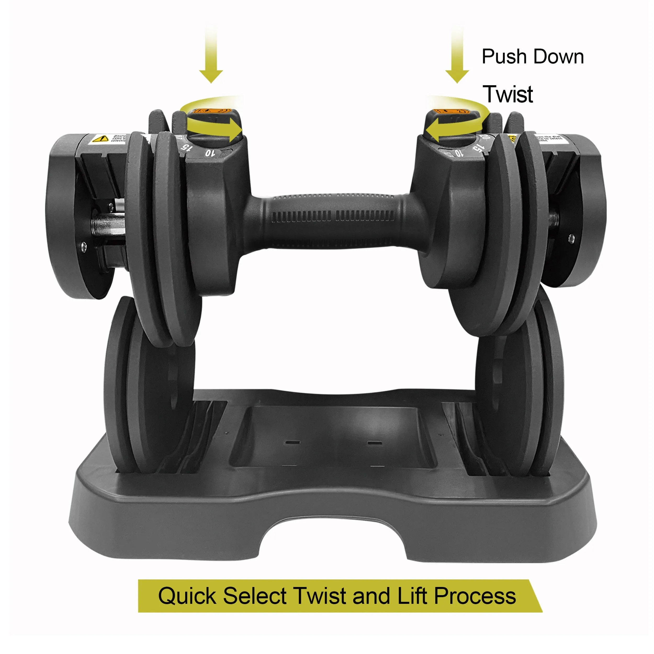 PRCTZ Bundle Modular Barbell   10-30lb Quick Select Adjustable Dumbbell Pair with Dumbbell Stand Combo