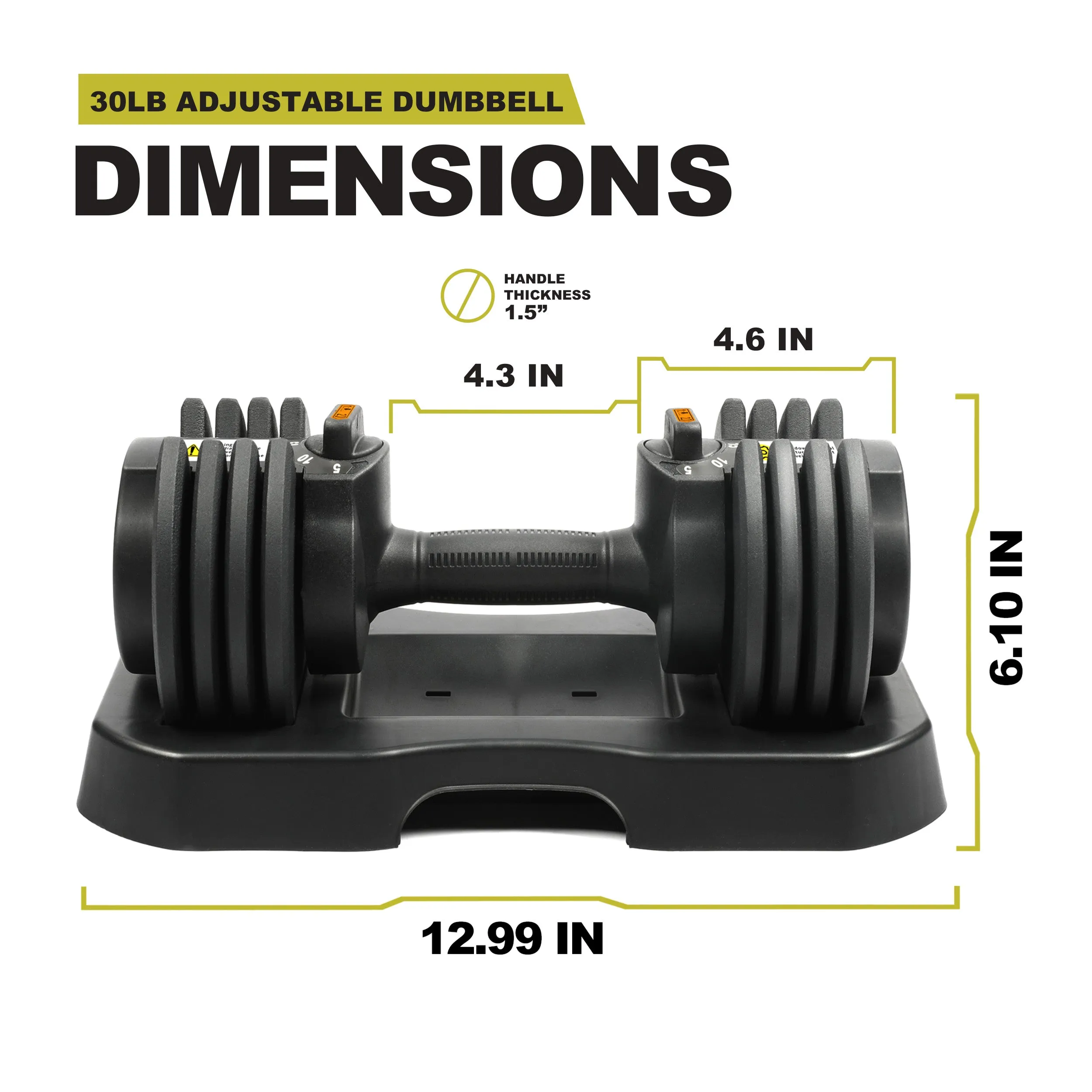 PRCTZ Bundle Modular Barbell   10-30lb Quick Select Adjustable Dumbbell Pair with Dumbbell Stand Combo
