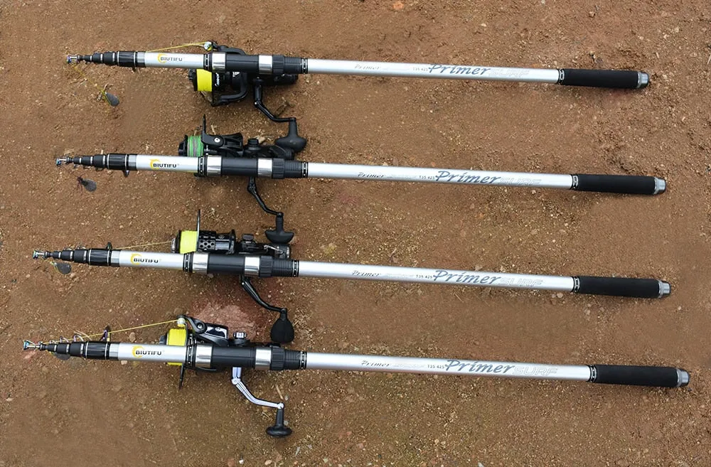 Surf Rod 5.3/5.0/4.5/4.2/4.05/3.9m Telescopic Fishing Travel Spinning Power 60-200g